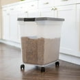 thumbnail image 3 of IRIS Dog Food Storage Container 50 Lbs, with Removable Rolling Wheels & Included Scoops, 3 of 9