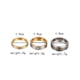 thumbnail image 4 of 3 Pcs Engraved Personalized Tungsten Rings For Men Women Gold Wedding Band SandBlasted Finish Dome Edge Sizes 6-16, 4 of 5