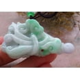 thumbnail image 5 of Certified Green Pale Lavender Burma 100% Natural A Jade jadeite Pendant Dragon Bead Ruyi Necklace 663399 TN, 5 of 11