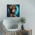 thumbnail image 4 of JEUXUS Reproduction Canvas Prints Photo Paintings Square Artwork of a Steampunk Female Robot in Copper for Home Decor, 4 of 4