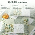 thumbnail image 5 of Tritard 3 Piece Green King Bedspreads and Comforters Bedding Patchwork Coverlets All Season,90"x96", 5 of 8