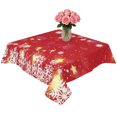thumbnail image 2 of Red Snowflake Christmas Table Cloth Waterproof Tablecloths, Xmas Snowflake Winter Modern Art Tablecloth Dining Table Cover for Kitchen Party Tabletop Outdoor, Square Tablecloth 54x54 Inch, 2 of 9