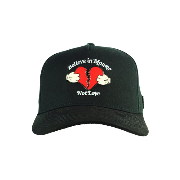 GORRA CASH ONLY BELIEVE IN MONEY NOT LOVE BLACK UNITALLA