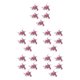 thumbnail image 3 of Flores Artificiales Elegantes Injueey Rojo Ladrillo 5x, 3 of 6