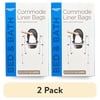 (2 pack) Equate Commode Liner Bags with Absorbent Pad, 24 Count