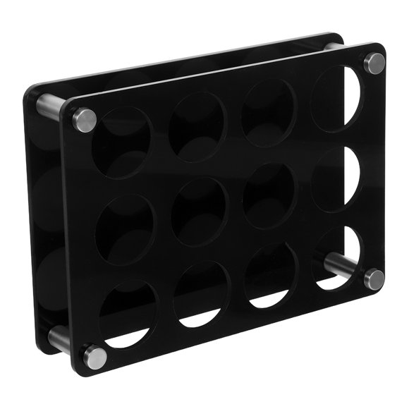 SHOWERORO Organizador Para De Vino Negro En Acrílico Para Barra Con Soporte Y Moderno