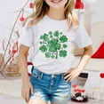 thumbnail image 2 of Kids Shirts Girls Cute Cartoon Print Short Sleeve T-Shirt Fashion Round Neck Vacation Tops T Shirt for Boys and Girls White,8-9 Years, 2 of 4