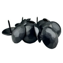 50 Pack - 1” Black Decorative Clavo Nails Round Hammered Iron Antique Rustic Finish
