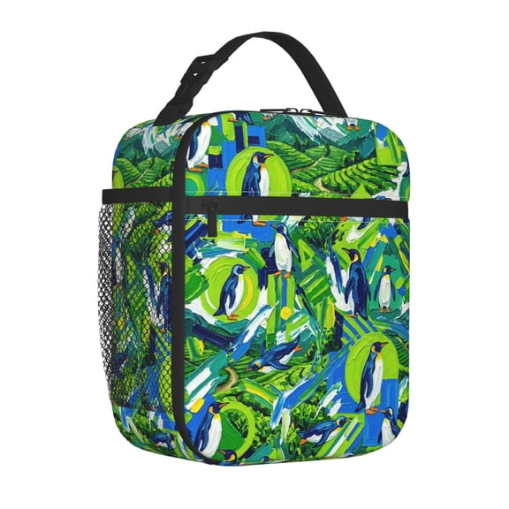 Penguin Lunch Box Insulated Lunch Bag,Reusable Lunch Box Containers For Women Men,Durable Cooler Tote Bag Lunchbox For Office Work Picnic Travel