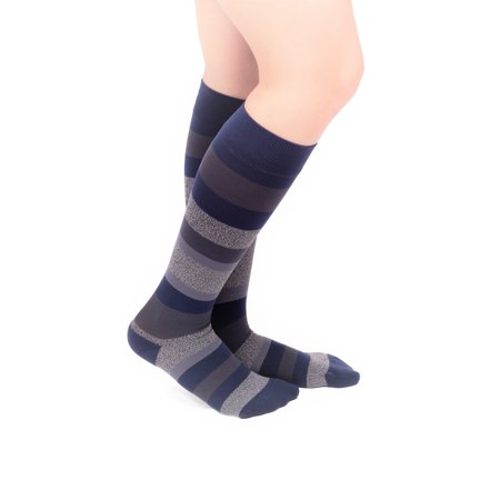 VenaCouture Womens 15-20 mmHg Compression Socks, Bold Regency Stripe Pattern