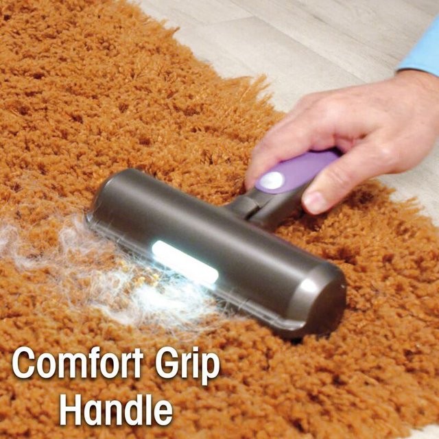 Cepillo para pelos de animales, recogedor de pelos de perros y gatos, morado y gris, para sofá y ropa
