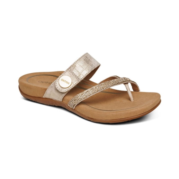 Aetrex Women's Izzy Orthopedic Slide Sandals for Women Casual Summer