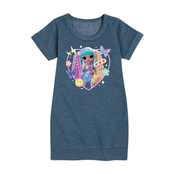 LOL OMG! Fashion Dolls - Candylicious, Butterflies, & Hearts - Toddler & Youth Girls Fleece Dress