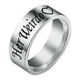 thumbnail image 2 of KDSJSXW Rose Gold Ring Simple Titanium Steel Ring Women's Ring Cartoon Cute Jewelry Ring Ring for Women Gold Jewelry Rose Gold Ring(Silver2,6), 2 of 6