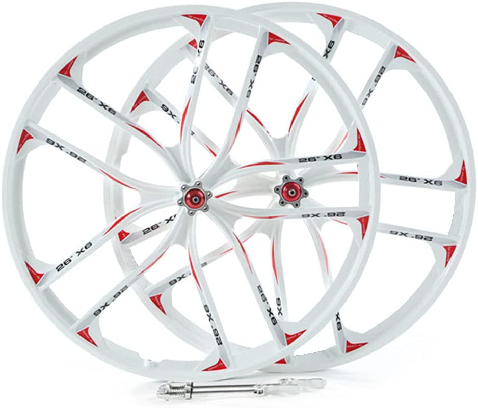 26" Mountain Bike Wheel Set 10 Spoke Rims Front+Rear Mag Alloy Wheels Disc Brake 
