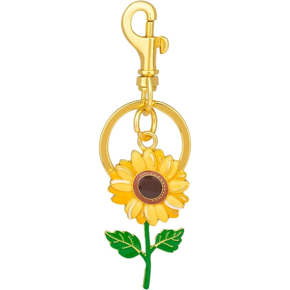 Januofit Sunflower Keychains Bag Charms Purse for Women, Car Key Chains Women Cute Gifts for Birthday Mothers Christmas