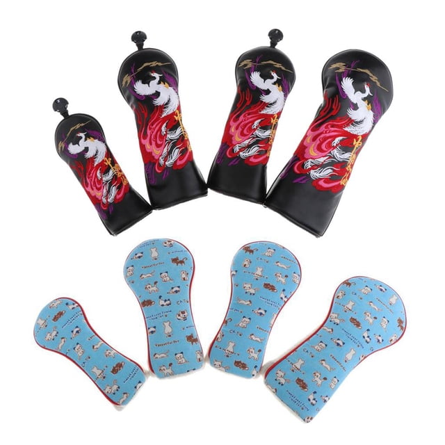 Cubiertas para la cabeza del palo para golf kusrkot 8x Controladores de maderas híbridas Golf Putter Headcover
