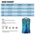 thumbnail image 4 of Bixox Men's Beautiful Blue Peacock Printed Shirt Sleeveless Fitness Tank Top-Small, 4 of 5
