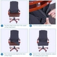 thumbnail image 4 of Computer Office High Back Large Chair Covers Stretchable Polyester Washable Rotating Chair Slipcovers,ONLY Chair Covers M009 (M009-beige), 4 of 6