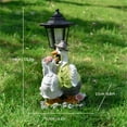 thumbnail image 3 of Solar Powered Garden Statue Outdoor Decorative Duck Couple Figurine with LED Lantern for Yard Patio Lawn Pathway Landscape Lighting, 3 of 5