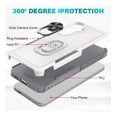 thumbnail image 4 of Rosebono Compatible With Samsung Galaxy A57 Case, Hybrid Case With Adjustable Integrated Ring Kickstand (White), 4 of 5