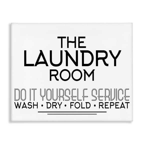 Stupell Industries French Country Do It Yourself Laundry Minimal Canvas Art, 20 x 16, by Kim Allen