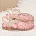 thumbnail image 4 of Toddler Girls Jelly Sandals Princess Dress Flat Shoes Summer Casual Glitter Beach Shoes Waterproof Fisherman Gladiator Shoes Pink 8 Toddler, 4 of 6