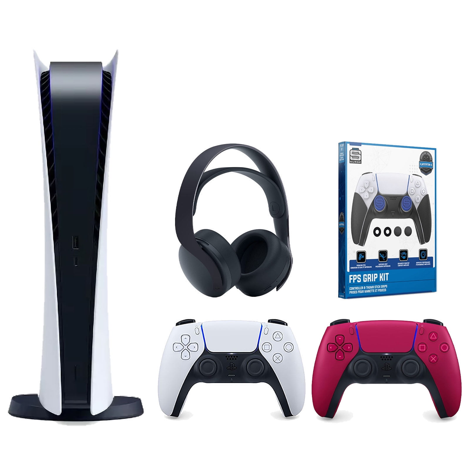 Sony Playstation 5 Digital Edition Console with Extra Red