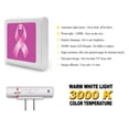 thumbnail image 6 of Plug in Dimmable LED Night Light with Dusk to Dawn Auto Sensor, Adjustable Brightness, Warm Light, Auto On/Off Nightlight for Bathroom, Hallway, Nursery, Bedrooms - Breast Cancer Awareness, 6 of 7