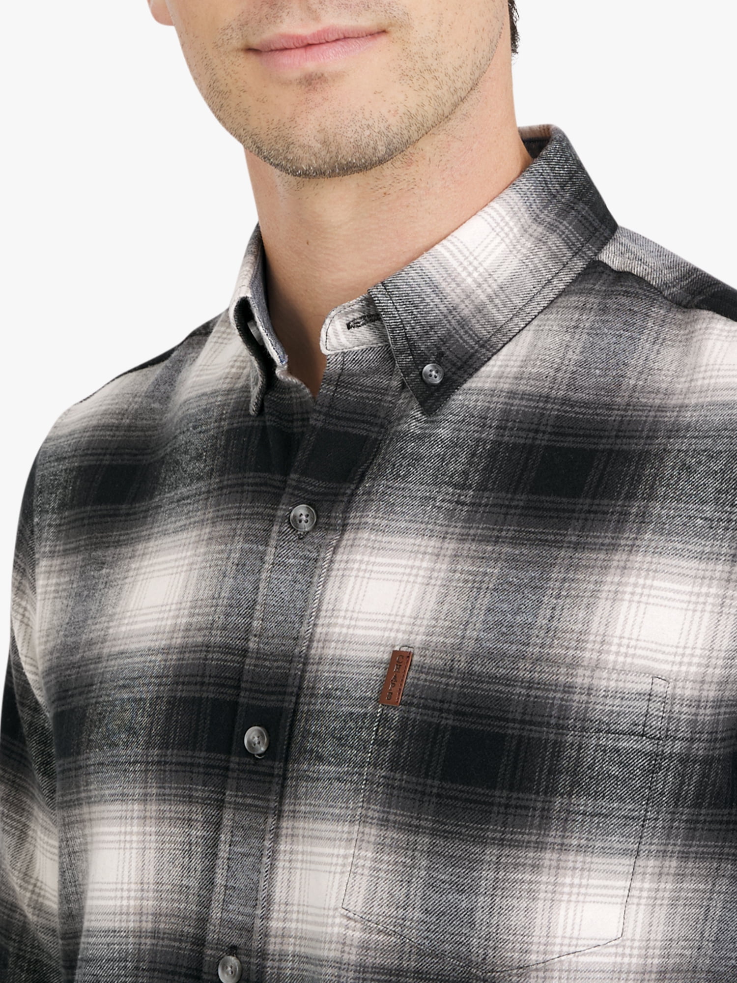 Chaps Men's and Big Men's Comfort Stretch Flannel Shirt, Sizes S-2XL