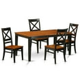 thumbnail image 2 of East West Furniture Nicoli 5 Piece Cross-And-Ladder Dining Table Set, 2 of 2