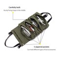 thumbnail image 3 of Saco De Herramientas Bolsa enrollable para herramientas, bolsas enrollables plegables con 5 bolsillos con cremallera para herramientas de electricista, 3 of 5