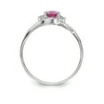 thumbnail image 2 of Primal Gold 14 Karat White Gold 6x4mm Oval Pink Sapphire and Diamond Ring, 2 of 7