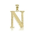 thumbnail image 4 of 10kt Gold M Block Initial Pendant, 4 of 7