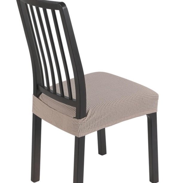 Set de 4 Fundas para Asientos de Silla de Comedor SearchI Jacquard Waffle Taupe