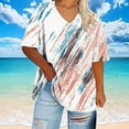 thumbnail image 6 of Xdegoge Plus Size Tops for Women Dressy Casual Short Sleeve Summer Shirts Oversized V Neck T Shirt Loose Fit Tunic Blouses Fashion Printed Graphic Tees Ropa Mujer Cancel Order Saved Items for Later, 6 of 6