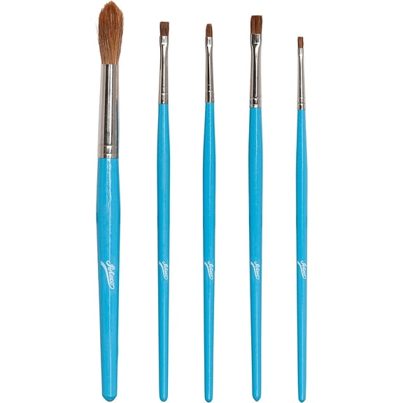 Ateco Brush Set with Sable Bristles, 4 Piece Set of Assorted Sizes for Gum Paste Decorations and Fine Detail Work 1604 Sable Brush Set