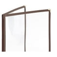 thumbnail image 5 of TrueCraftware-Set of 10 Brown 8-1/2” x 11” Double Fold Restaurant Menu Covers 2 Page 4 View Crystal Clear Menu Folder Menu Book Holders for Bar Cafe Restaurant Book, 5 of 6
