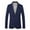 Navy, variant on IYTR Men's Blazer Single Button Slim Blazer Jacket Solid Color Business Wedding Party Suit Jacket Office Work Wear Khaki XXL
