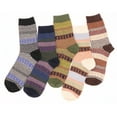 thumbnail image 1 of 5 Pairs Womens Wool Cashmere Thick Sock Lady Soft Casual Winter Fuzzy Socks, 1 of 1