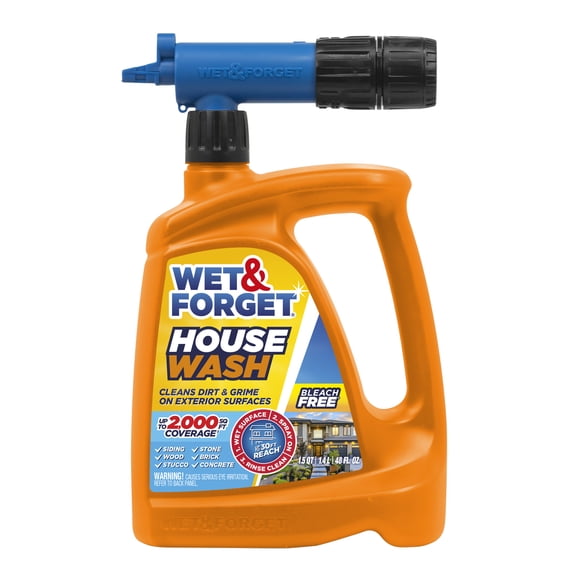 Wet & Forget House Wash Hose End Outdoor Cleaner, 48 oz