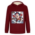 thumbnail image 4 of Sudadera con capucha para hombre, informal, a la moda, con estampado navideño, de manga larga y bolsillo, de poliéster, 4 of 4