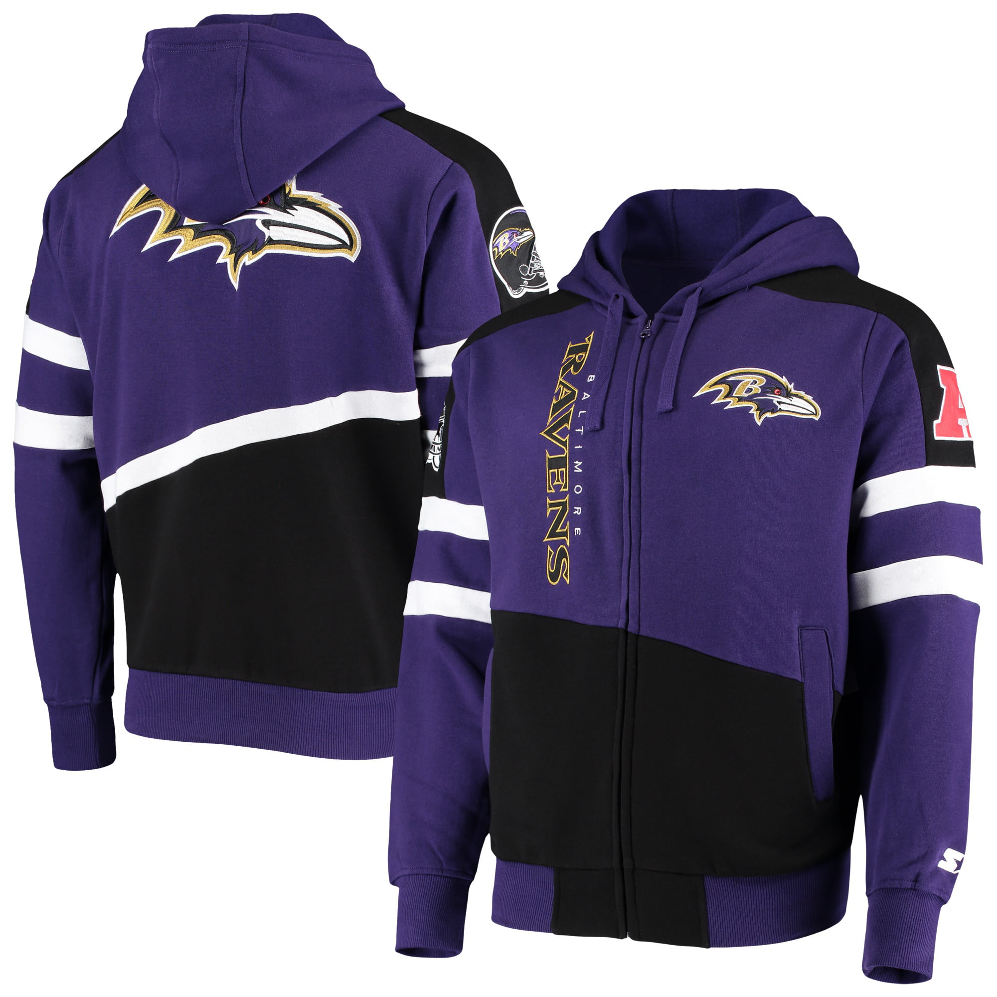 Baltimore Ravens Fan Hoodie Fleece zip up Coat winter Jacket warm Sweatshirt hot 