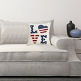 thumbnail image 4 of Lilgiuy 4th of July Pillow Covers, Patriotic American Flag Stars Independence Day Throw Pillow Covers Seasonal Holiday Throw Pillow Cases Holiday Gifts 18x18 Inch, 4 of 5