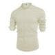 thumbnail image 5 of Camisas Para Hombre Camisas de vestir para hombre Slim Fit Stretch Banded Long & Short Sleeve Casual Button Down Shirt (Beige, S), 5 of 7