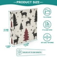 thumbnail image 3 of FORMRS 3 Ring Binder 1.5 inch with Pockets Clip Board 200 Sheets Capacity, Christmas Plaid Forest, 3 of 8