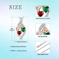 thumbnail image 6 of Taioiat Double Birthstone Necklaces for Women 18K Gold Plated Birthstone Rose Flower Jewelry Anniversary Valentines Day Mother's Day Birthday Gifts for Her Wife Girlfriend Mom, 6 of 7
