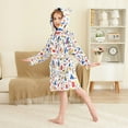 thumbnail image 4 of FORMRS Niños Bathrobe Unisex Hooded Robe Soft Plush Pajamas Sleepwear, Size 4-6T, Simple Shapes, 4 of 7