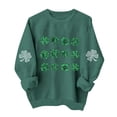 thumbnail image 3 of TaTaai Ladies Crewneck Sweatshirt Long Sleeve St Patricks Day Print Casual Pullover Fleece Lined Holiday Top Gift, 3 of 6