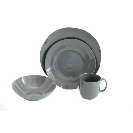 Baum Pool Free Form Edged 16-piece Dinnerware Set, Grey - Walmart.com Baum Pool Free Form Edged 16-piece Dinnerware Set, Grey - Walmart.com